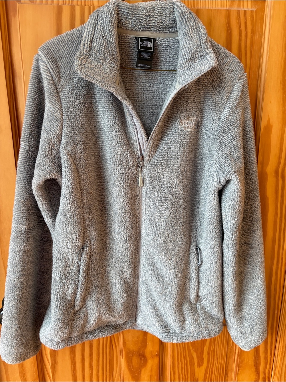The North Face Light Gray Full-Zip Plush Fleece Jacket - Size Medium - Picture 12 of 12